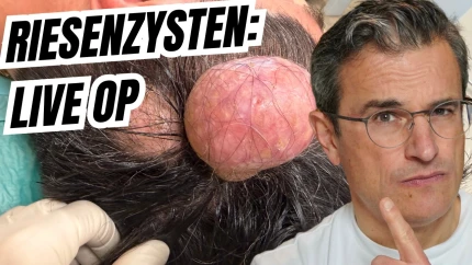 20 Jahre versteckt: Entfernung von 3 riesigen Talgzysten am Kopf. Dr. med. Robert Kasten